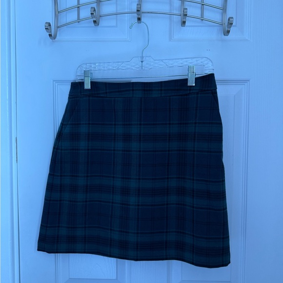 LOFT Green and Navy Skirt - Picture 1 of 3